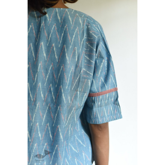 shop Handloom Cotton Ikat top