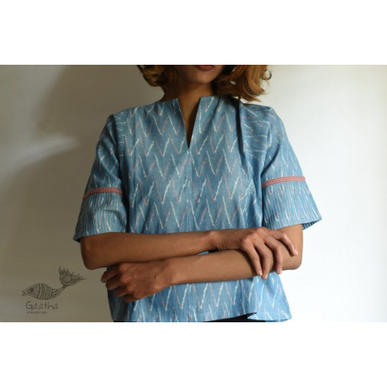 shop Handloom Cotton Ikat top