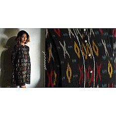 Ikat Handloom Cotton Black Dress