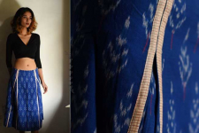 Ikat Handloom Cotton Designer Skirt