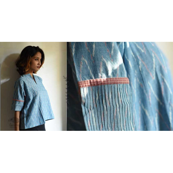 shop Handloom Cotton Ikat top