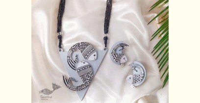 Fudakti ♥ Surmai Madhubani Handcrafted  Necklace Set ♥ 35