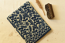 Sunday Afternoon ☕ Block Printed Cotton Dabu ~ Indigo Saree