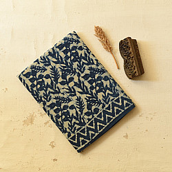 Sunday Afternoon ☕ Block Printed Cotton Dabu ~ Indigo Saree