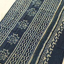 Sunday Afternoon ☕ Block Printed Cotton Dabu ~ Indigo Saree