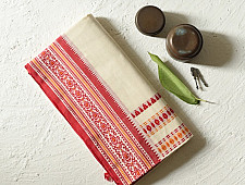 Sadaa . सदा ✡ Begampuri Cotton Saree - Off White