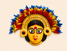 Mukhauta . मुखौटा : Handmade Wall Hanging Chhau Mask - Maa Durga