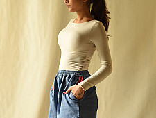 Shorts | Handloom Denim Doted Short (Three Options)