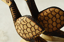 Burn Art | Tribal Wooden Art Pieces - Bird (Set of Two)