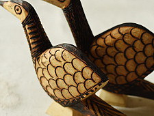 Burn Art | Tribal Wooden Art Pieces - Bird (Set of Two)