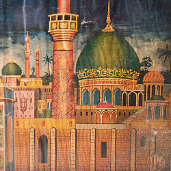 Memory Lines | Indian Antique Print  | Roza-e-Imam Hussain ( With Frame) 