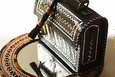 Be Nomadic ~ Kutchi Leather Sling Handbag - Black