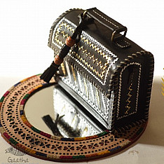 Be Nomadic ~ Kutchi Leather Sling Handbag - Black