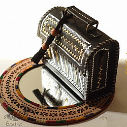 Be Nomadic ~ Kutchi Leather Sling Handbag - Black