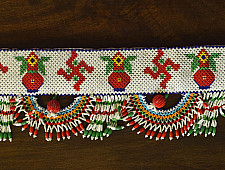 Shubh-Laabh | Glass Bead Door Toran - Swastik & Kalash