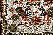 Prachin . प्राचीन  ❂ Gujarat Beadwork Wall Hanging - Ganesh With Riddhi Siddhi