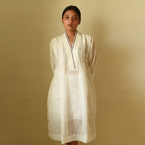 Tara Hand Woven Cotton Jamdani Dress