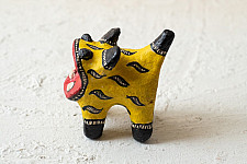 Madhuban . मधुबन ❁ Madhubani Hand Painted Paper Mache ~ Tiger ( Four Options )