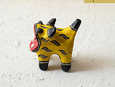 Madhuban . मधुबन ❁ Madhubani Hand Painted Paper Mache ~ Tiger ( Four Options )