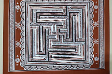 Mandana Art - Painting - Swastik (11 x 14 inch)