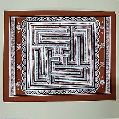 Mandana Art - Painting - Swastik (11 x 14 inch)
