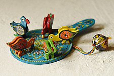 Wooden Toys | Grain Pecking Bird -Scroll The Boll (Four Color Options)