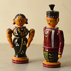 Etikoppaka | Wooden Toy ~ Couple (Set of Two)