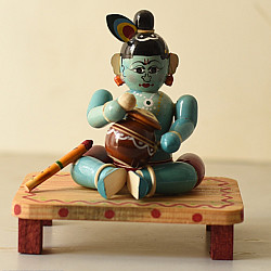 Etikoppaka | Wooden Toy ~ Baal Krishna