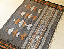 Casual Classics ❊ Handloom Cotton Grey Saree With Woven Border