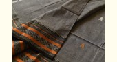 shop Handloom Cotton Grey Saree With Woven Border