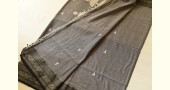 shop Handloom Cotton Grey Saree With Woven Border