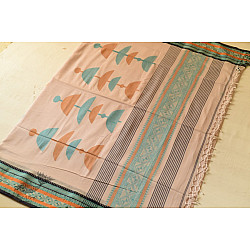 Casual Classics ❊ Handloom Cotton Off White Saree With Woven Border