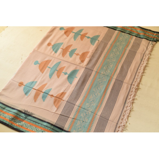 Handloom Cotton Off White Saree With Woven Border