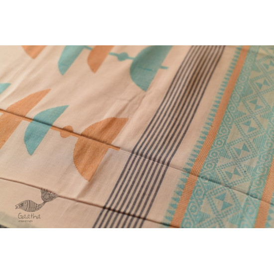 Handloom Cotton Off White Saree With Woven Border