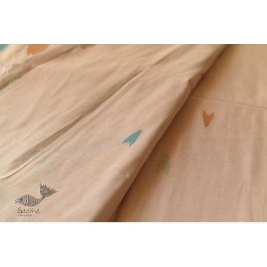 Handloom Cotton Off White Saree With Woven Border