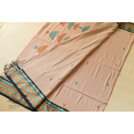 Handloom Cotton Off White Saree With Woven Border