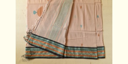 Casual Classics ❊ Handloom Cotton Off White Saree With Woven Border