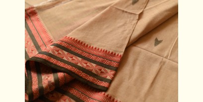 Casual Classics ❊ Handloom Cotton Saree - Almond Brown