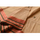 shop handloom pure cotton Almond Brown saree