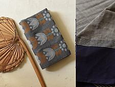 Casual Classics ❊ Handloom Cotton Grey Saree