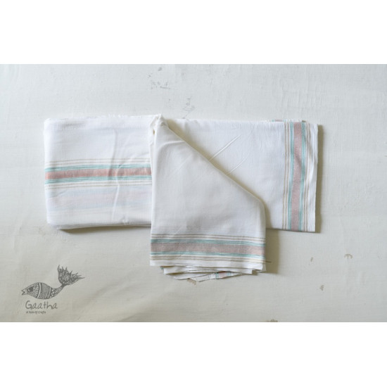 handwoven Men's cotton Dhoti Khes with Border