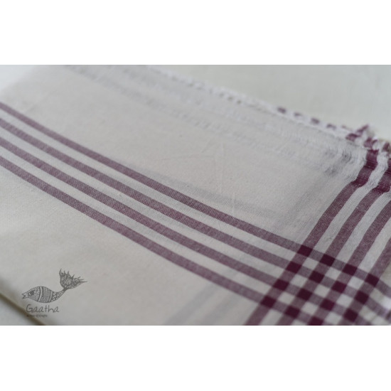 handwoven Men's cotton Dhoti Khes with Border