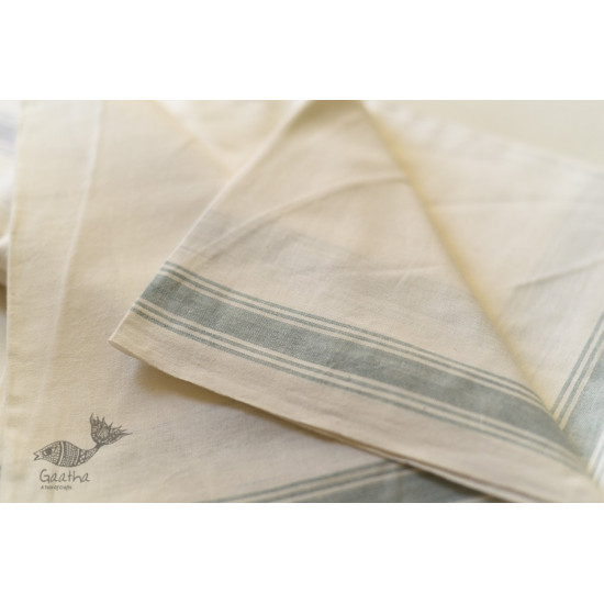 shop handwoven Cotton  Dhoti & Khes in Off White Color with Simple Border