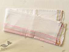 Damodar . दामोदर ~ Handwoven Cotton Dhoti & Khes in Off White Color with Border