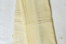 Damodar . दामोदर ~ Handwoven Cotton Dhoti & Khes - light yellow