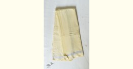 Damodar . दामोदर ~ Handwoven Cotton Dhoti & Khes - light yellow