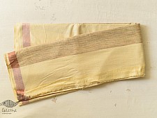 Damodar . दामोदर ~ Handloom Cotton Dhoti & Khes Set - Yellow