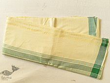 Damodar . दामोदर ~ Handloom Cotton Dhoti & Khes Set - Lime Yellow