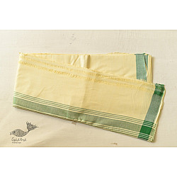 Damodar . दामोदर ~ Handloom Cotton Dhoti & Khes Set - Lime Yellow