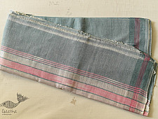 Damodar . दामोदर ~ Handloom Cotton Dhoti & Khes Set - Greenish Grey